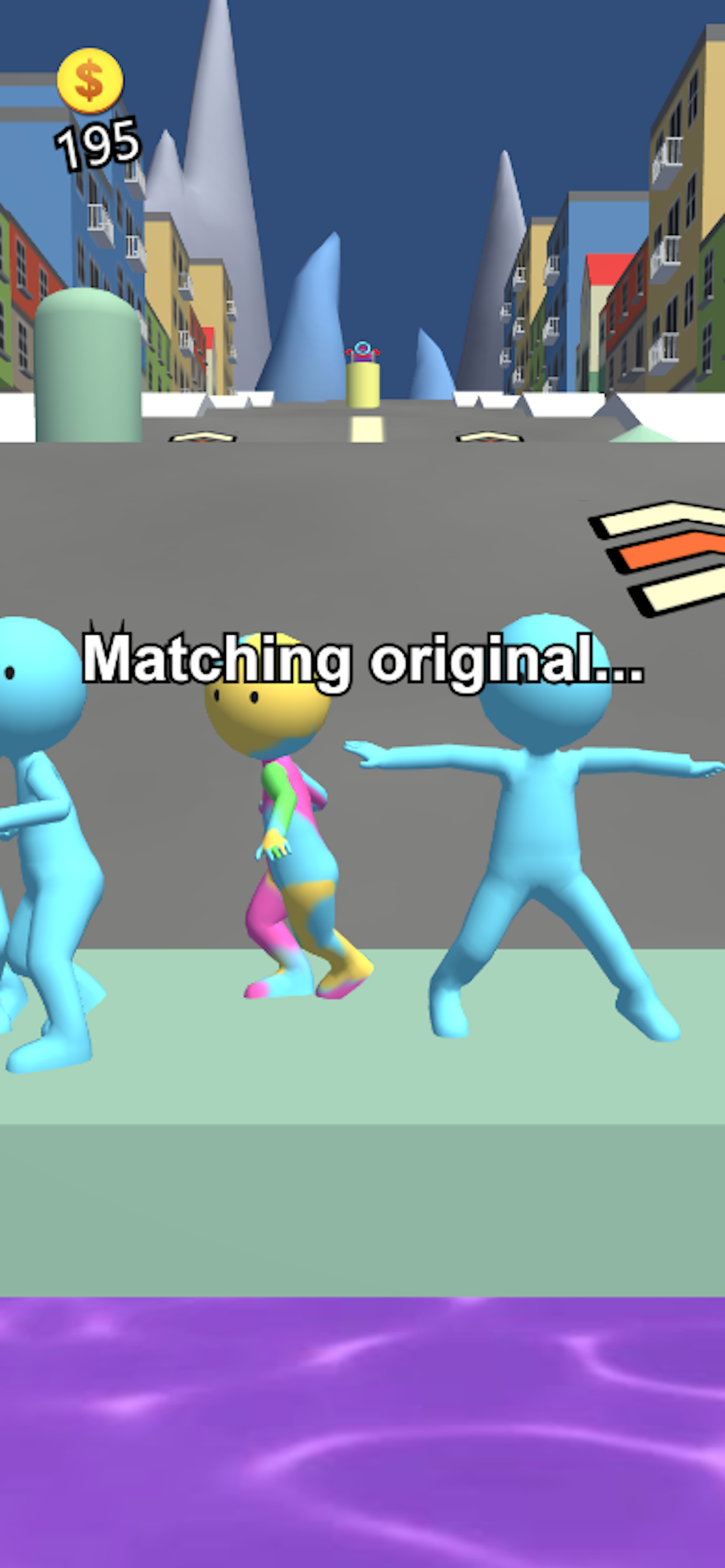 Treasure Hunt Rush - Blue character avoiding orange obstacles on path